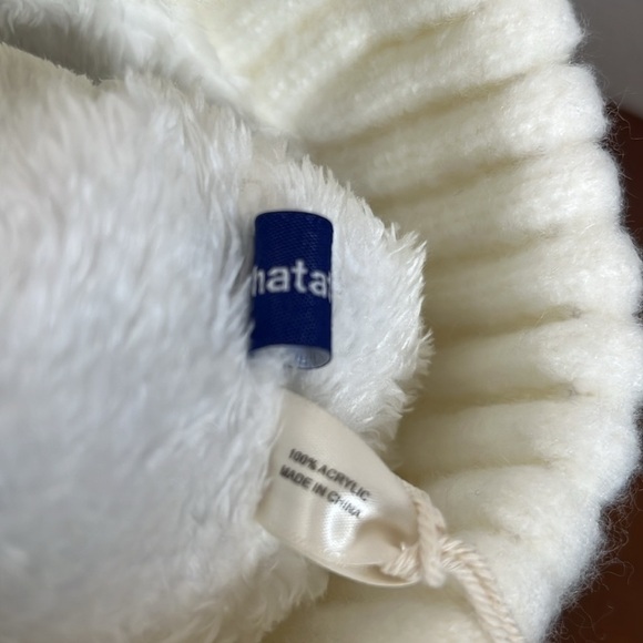 Hat Attack Fair Isle Ivory Pom Pom Beanie Hat - Picture 4 of 5